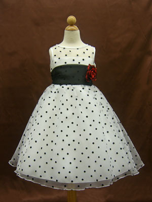 Flower girl polka dot dress